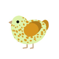 (unnamed), a apple and ochre chicken with a speckle pattern