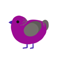 (unnamed), a plum and grey chicken with a neck-band pattern