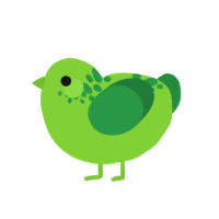 (unnamed), a grass and viridian chicken with a neck-speckle pattern