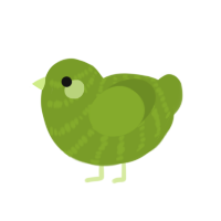 1mod, a chartreuse chicken with a bar pattern