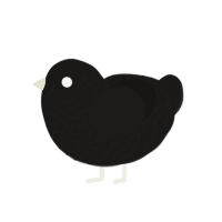 Crow, a sable chicken with a lace pattern