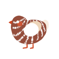 (unnamed), a russet and cream chicken with a bar pattern