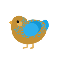 (unnamed), a gold and sky chicken with a half-lace pattern