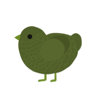 1mod, a olive chicken with a lace pattern