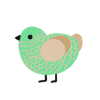 Mint Waffle, a spring and beige chicken with a lace pattern