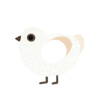 (unnamed), a white and cream chicken with a double-lace pattern