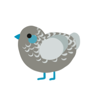 (unnamed), a ash and silver chicken with a half-lace pattern