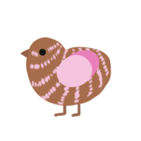 (unnamed), a brown and pink chicken with a bar pattern