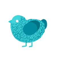 Pool waves, a aqua and sea chicken with a double-lace pattern