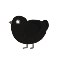 (unnamed), a sable and black chicken with a speckle pattern