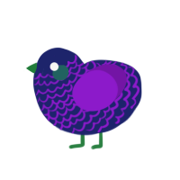 (unnamed), a navy and violet chicken with a lace pattern