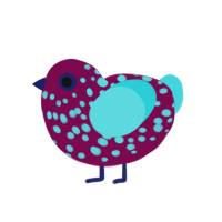 (unnamed), a wine and aqua chicken with a speckle pattern