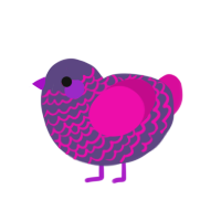 (unnamed), a overcast and fuchsia chicken with a lace pattern