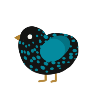 hmm, a black and sea chicken with a speckle pattern