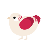 (unnamed), a cream and crimson chicken with a neck-band pattern