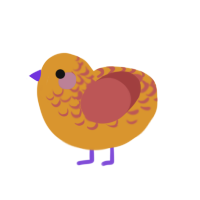 (unnamed), a orange and red chicken with a half-lace pattern