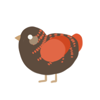 (unnamed), a bark and brown chicken with a half-bar pattern