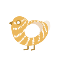 Butterball, a honey and cream chicken with a bar pattern