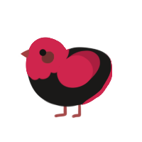 (unnamed), a sable and crimson chicken with a head pattern