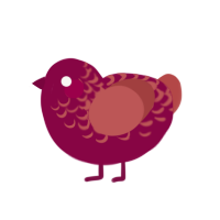 (unnamed), a maroon and red chicken with a half-lace pattern