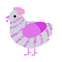 Jessie Pinkman, a mist and orchid chicken with a bar pattern