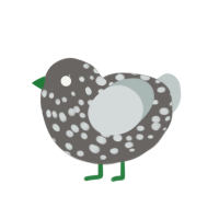 Black Raspberry, a grey and silver chicken with a speckle pattern