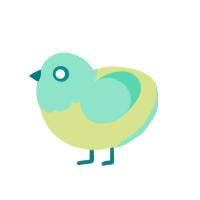 Glowstick_exe, a lemon and mint chicken with a head pattern