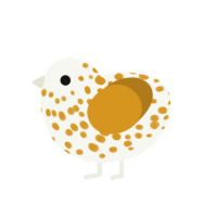 (unnamed), a white and ochre chicken with a speckle pattern