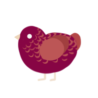 (unnamed), a maroon and red chicken with a half-lace pattern