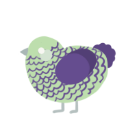 The In-Between, a gluppy and overcast chicken with a lace pattern