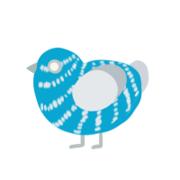 (unnamed), a cerulean and mist chicken with a bar pattern