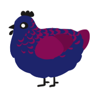 (unnamed), a navy and wine chicken with a half-lace pattern