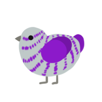 (unnamed), a silver and violet chicken with a bar pattern