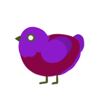 (unnamed), a maroon and violet chicken with a head pattern