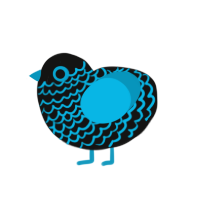 (unnamed), a black and cerulean chicken with a lace pattern