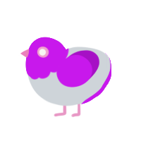 (unnamed), a mist and amethyst chicken with a head pattern