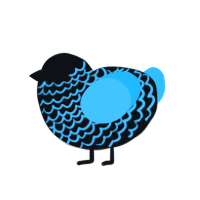 Nightwing, a black and aqua chicken with a lace pattern