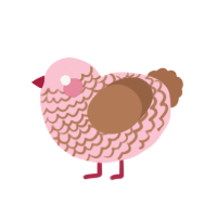 (unnamed), a rose and brown chicken with a lace pattern