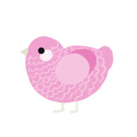 (unnamed), a pink chicken with a lace pattern