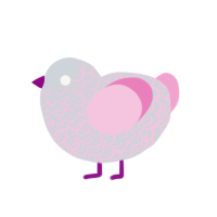 (unnamed), a mist and pink chicken with a double-lace pattern