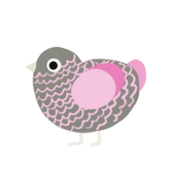 (unnamed), a ash and pink chicken with a lace pattern