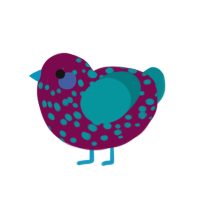 Mixed Berry Compote, a wine and teal chicken with a speckle pattern