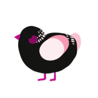 (unnamed), a black and rose chicken with a neck-band pattern