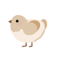 I tried sticker, a cream and beige chicken with a head pattern