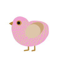 (unnamed), a pink and beige chicken with a lace pattern