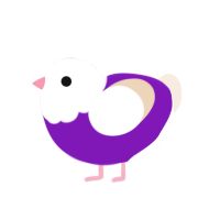 (unnamed), a violet and cream chicken with a head pattern