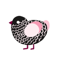 (unnamed), a sable and rose chicken with a lace pattern