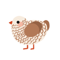 (unnamed), a cream and brown chicken with a lace pattern