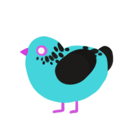 (unnamed), a aqua and sable chicken with a neck-speckle pattern