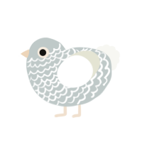 (unnamed), a silver and white chicken with a lace pattern